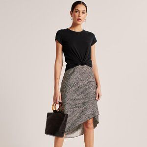 Black Knotted Crew T-Shirt